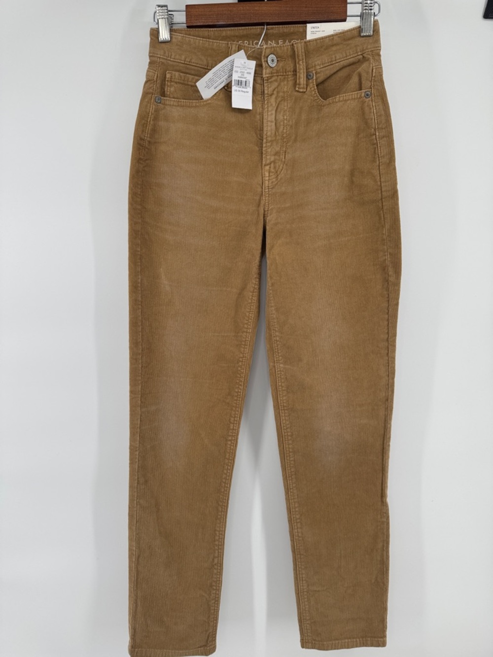 American Eagle Outfitters Mom Straight Jean Corduroy Pants Women's Sz 00 24 NWT